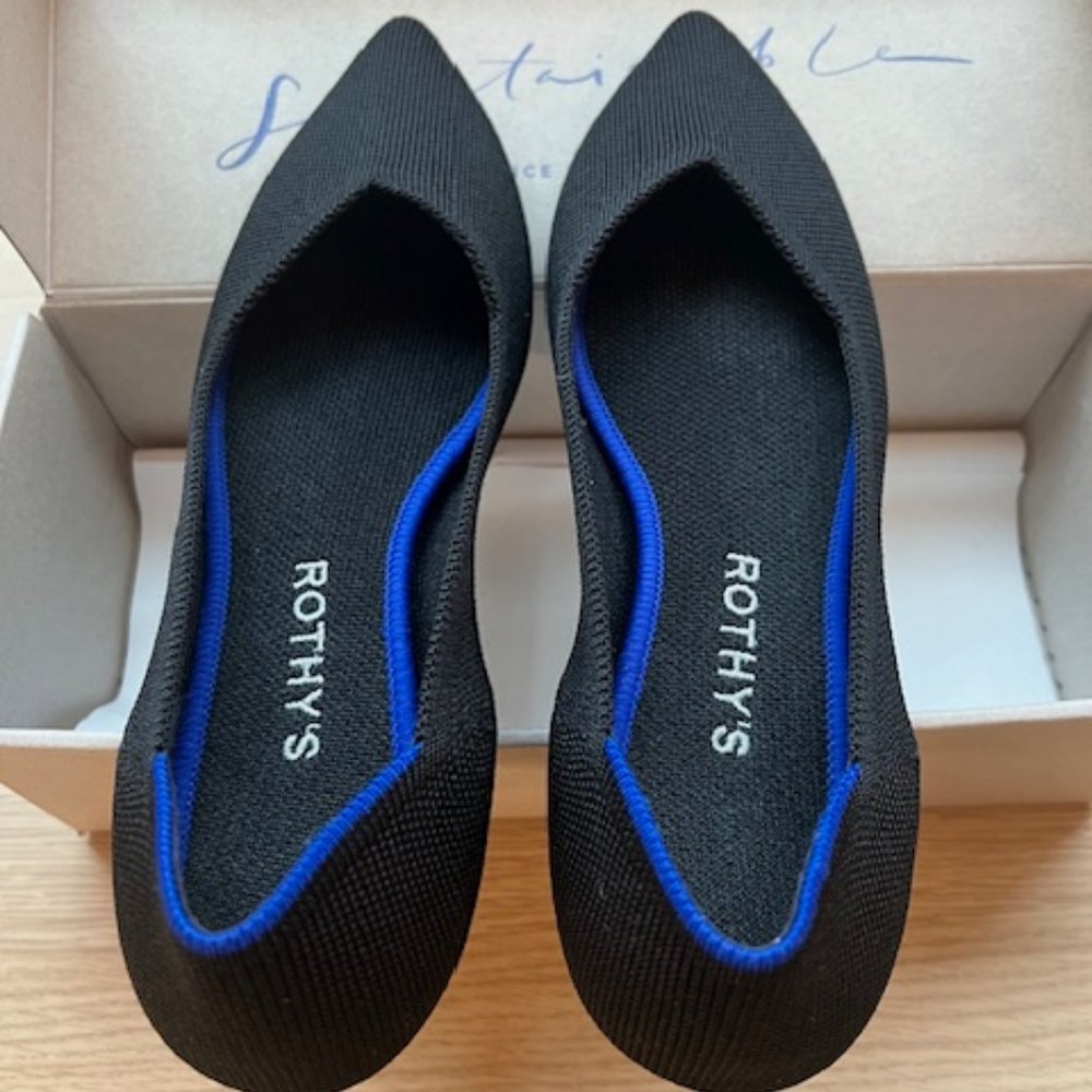 Lightly Worn Rothy's Point Flat